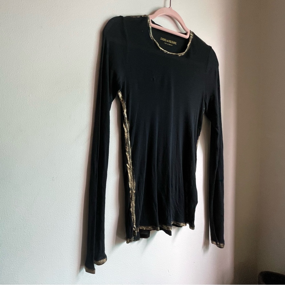Zadig & Voltaire Willy Foil Long Sleeve Top
Size XS - Picture 7 of 11